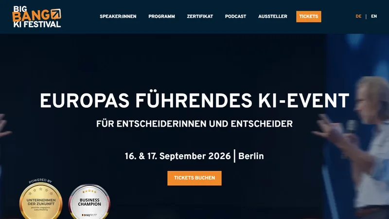 Vorschau: BIG BANG KI Festival 2026